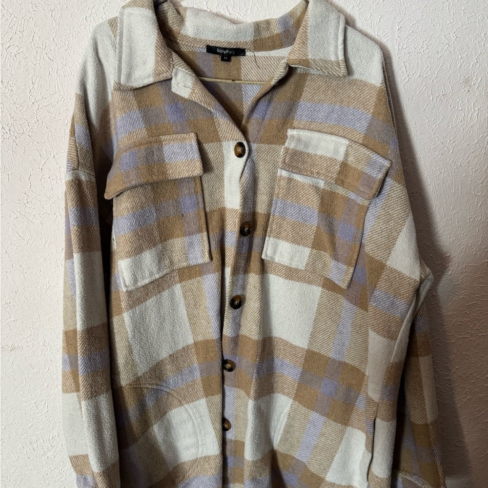 Plaid Button-Up Women Sweater